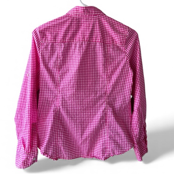 Kors Michael Kors Women’s Pink Gingham Button Down P/S - Picture 6 of 13